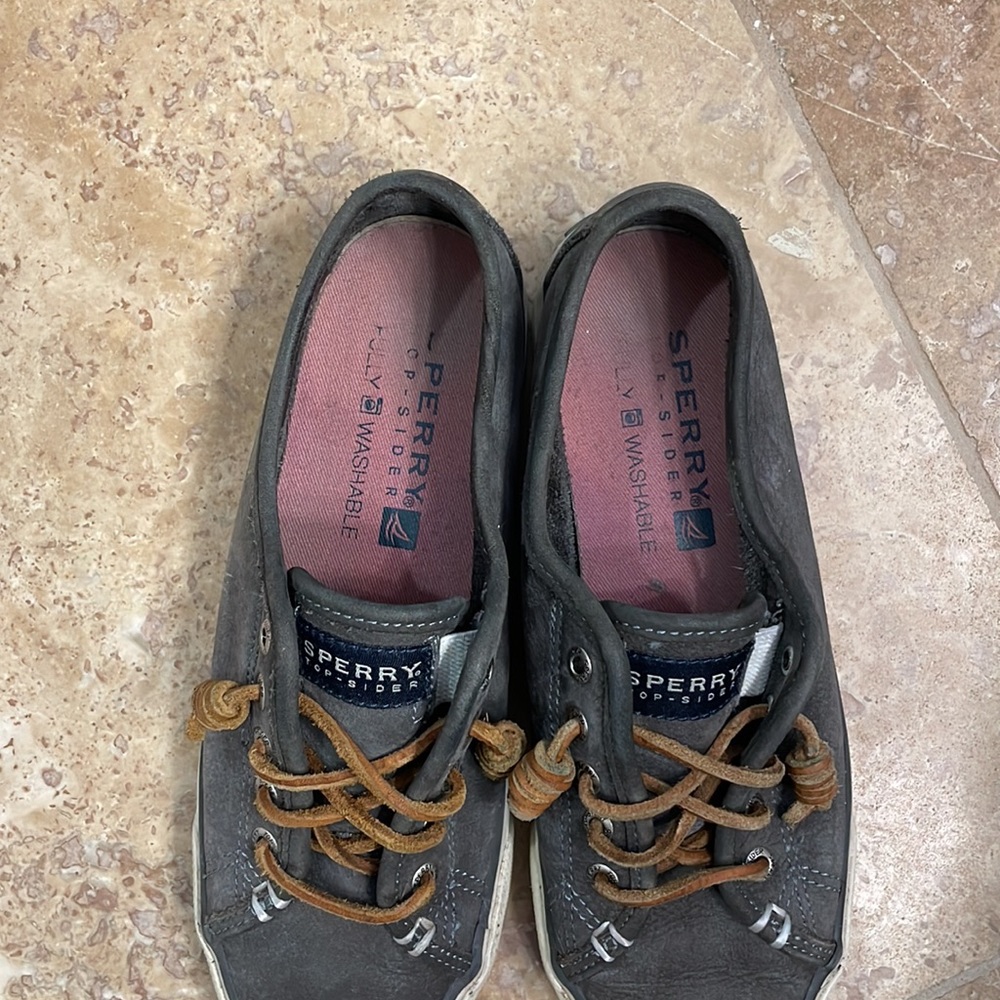 Sperry leather Crest Vibe in grey 5.5 - Picture 2 of 6